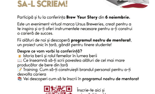 Participă și tu la conferința  „Brew Your Story” din 6 noiembrie!