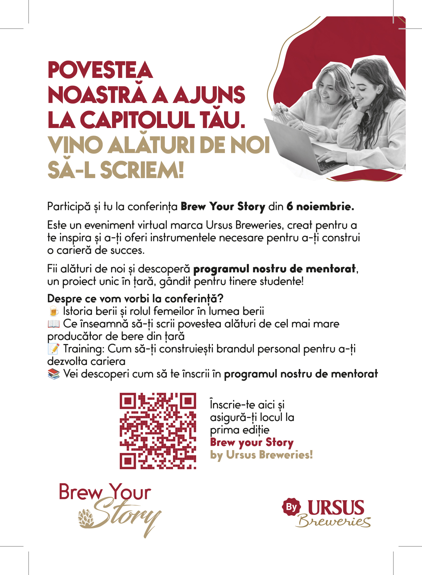 Participă și tu la conferința  „Brew Your Story” din 6 noiembrie!